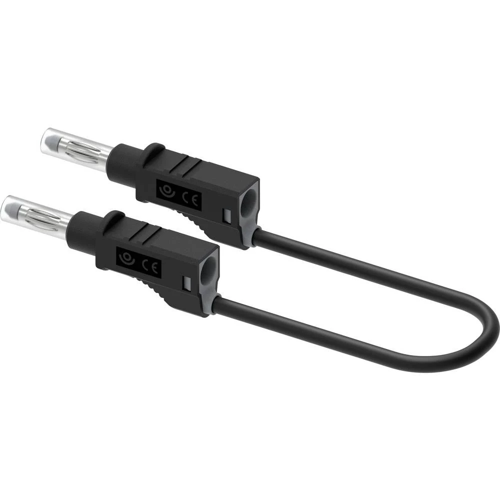 Electro PJP 2214/600V-CD1-25N mjerni vod muški priključak 4 mm 25 cm crna 1 kom. slika