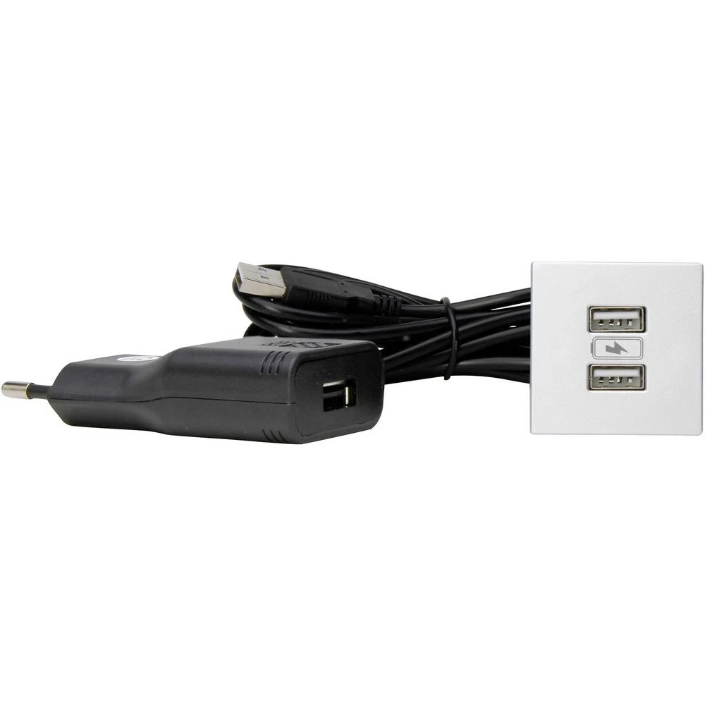Kopp 939726015  ugradbena utičnica  s USB-om IP20 aluminij boja slika