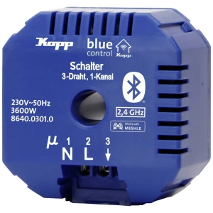 BC.Schaltakt.3D.1Kan. Blue-Control 1-kanalni aktuator prebacivanja Rasklopna snaga (maks.) 3600 W plava boja slika