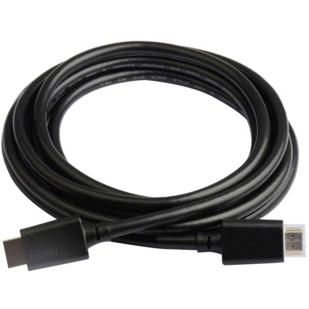TECHly HDMI Priključni kabel [1x Muški konektor HDMI - 1x Muški konektor HDMI] 2 m Crna slika