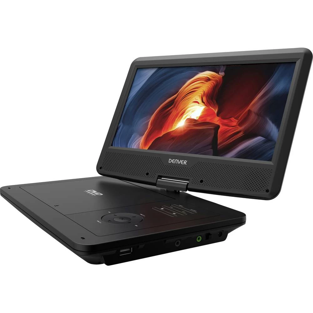 Denver MT-1087T2H prijenosni tv sa DVD playerom 25 cm 10.1 palac Energetska učinkovitost 2021: A+ (A+++ - D) rad na bate slika