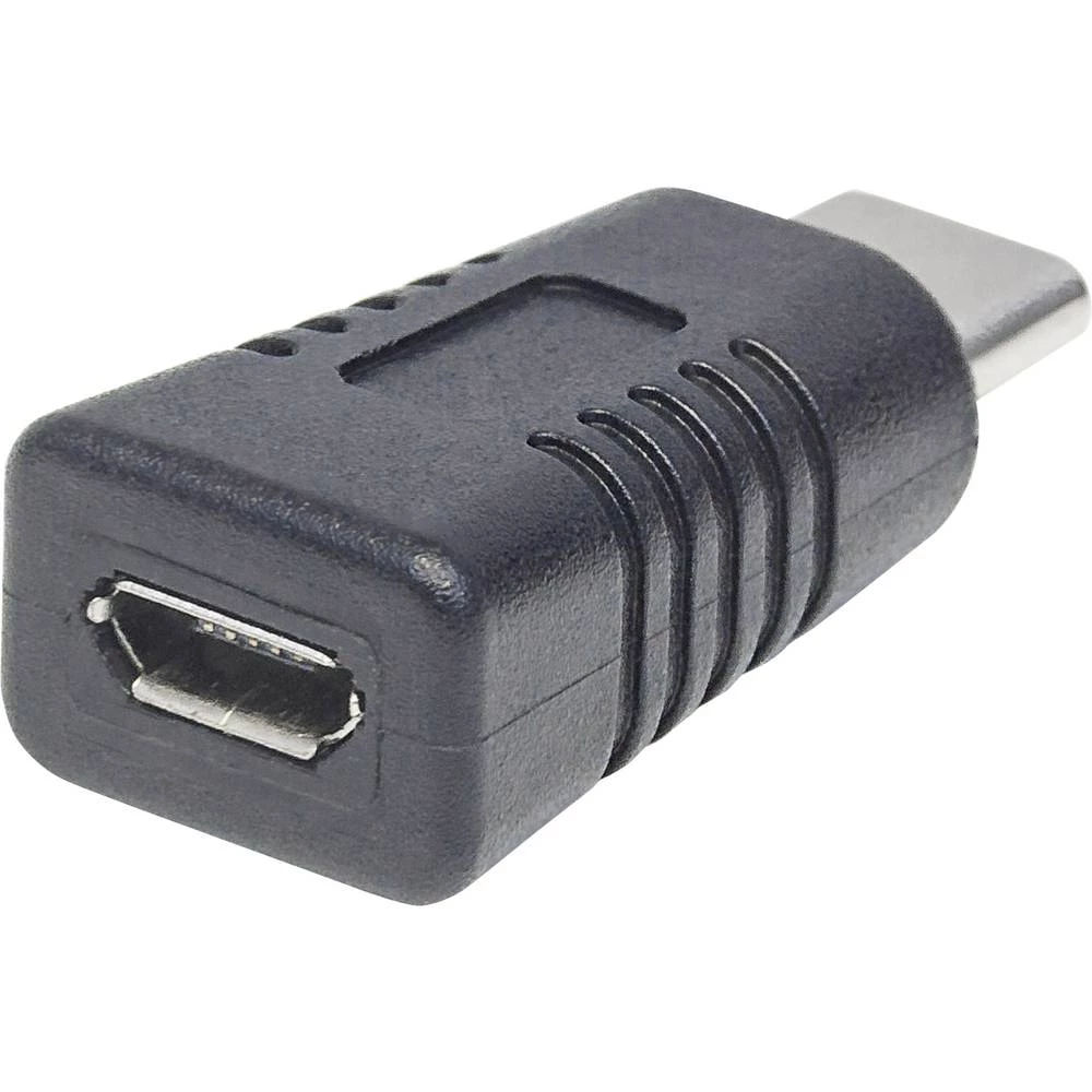 USB 2.0 Adapter [1x USB 3.1 muški konektor AC - 1x Ženski konektor USB 2.0 tipa Micro B] Crna Manhattan slika