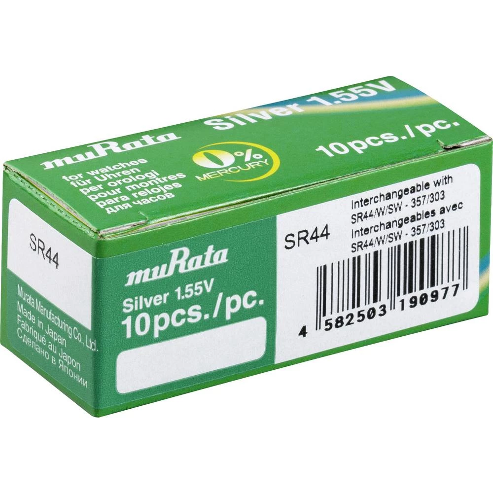 Murata SR44-PBWW gumbasta baterija 303 srebrovo-oksidni 150 mAh 1.55 V 10 St. slika