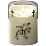 Konstsmide 1867-170 LED svijeća komemorativno svjetlo toplo bijela LED krem-bijela timer, s prekidačem