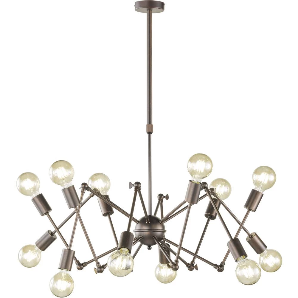 Viseća svjetiljka LED E27 300 W WOFI Carmona 6445.12.09.8000 Starinsko-Smeđa boja slika