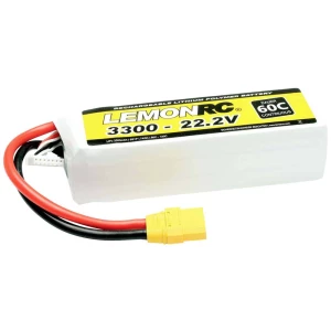 LemonRC lipo akumulatorski paket za modele 22.2 V 3300 mAh Broj ćelija: 6 60 C softcase XT90 slika