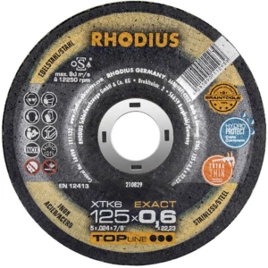 Rhodius XTK6 EXACT 210829 Rezna ploča s glavom 125 mm 22.23 mm 1 ST slika