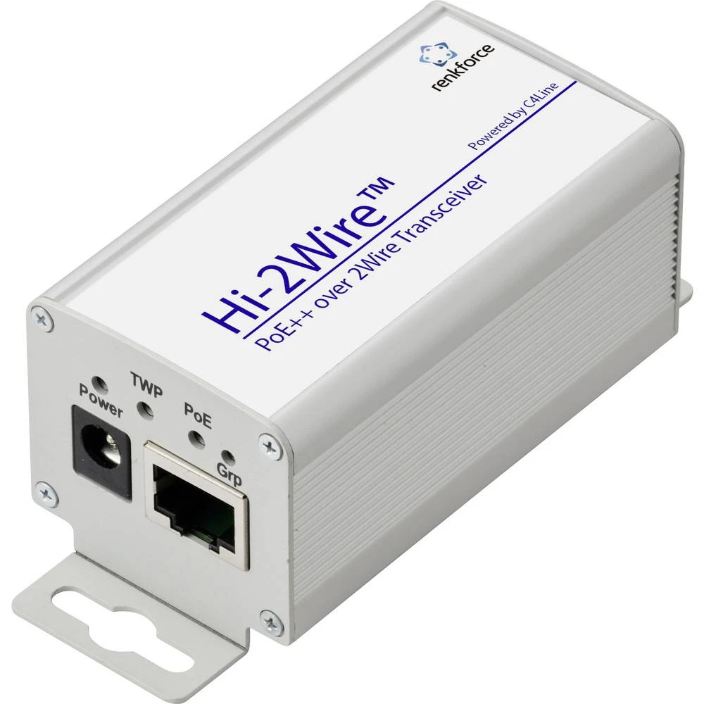 Renkforce RF-6861940 2-žilni adapter mrežnog proširenja 2-žice Raspon (maks.): 300 m 1 kom. 100 MBit/s s PoE funkcijom slika