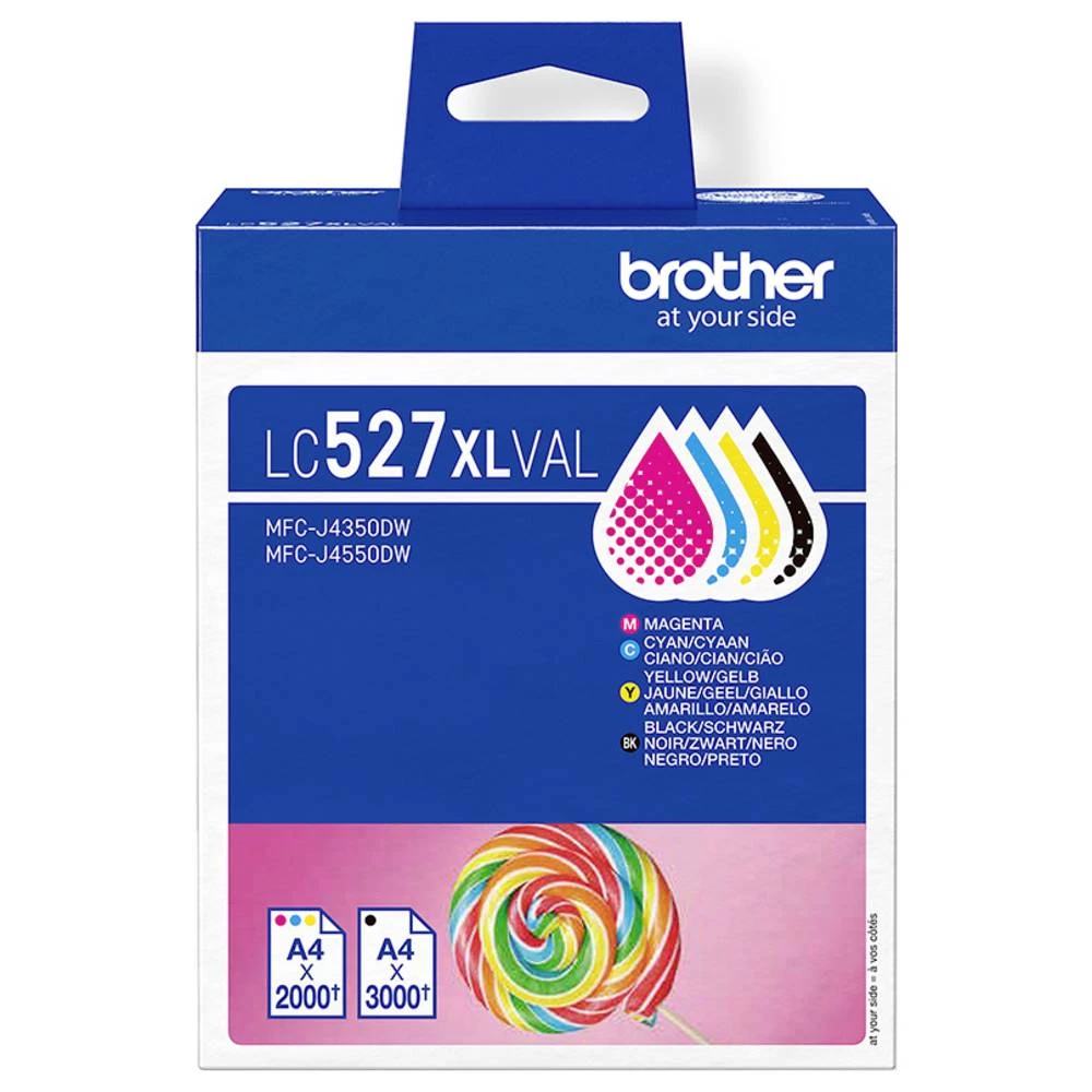 Brother tinta Brother LC527XL Value Pack - 4er-Pack - original kombinirano pakiranje cijan, žut, purpurno crven, crna LC slika