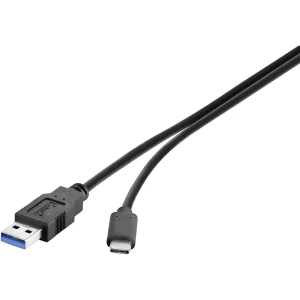 Roline green USB kabel USB 3.2 gen. 1 (USB 3.0) USB-A utikač, USB-C® utikač 1.00 m crna sa zaštitom, TPE plašt, bez halogena 11.44.9011 slika
