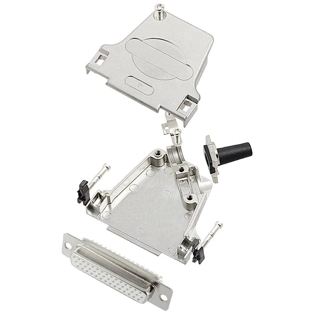 Višestruki ženski konektor D-SUB komplet 45 ° Broj polova: 44 Lemni kup encitech D45ZF25-HDS44-W-K 1 ST slika