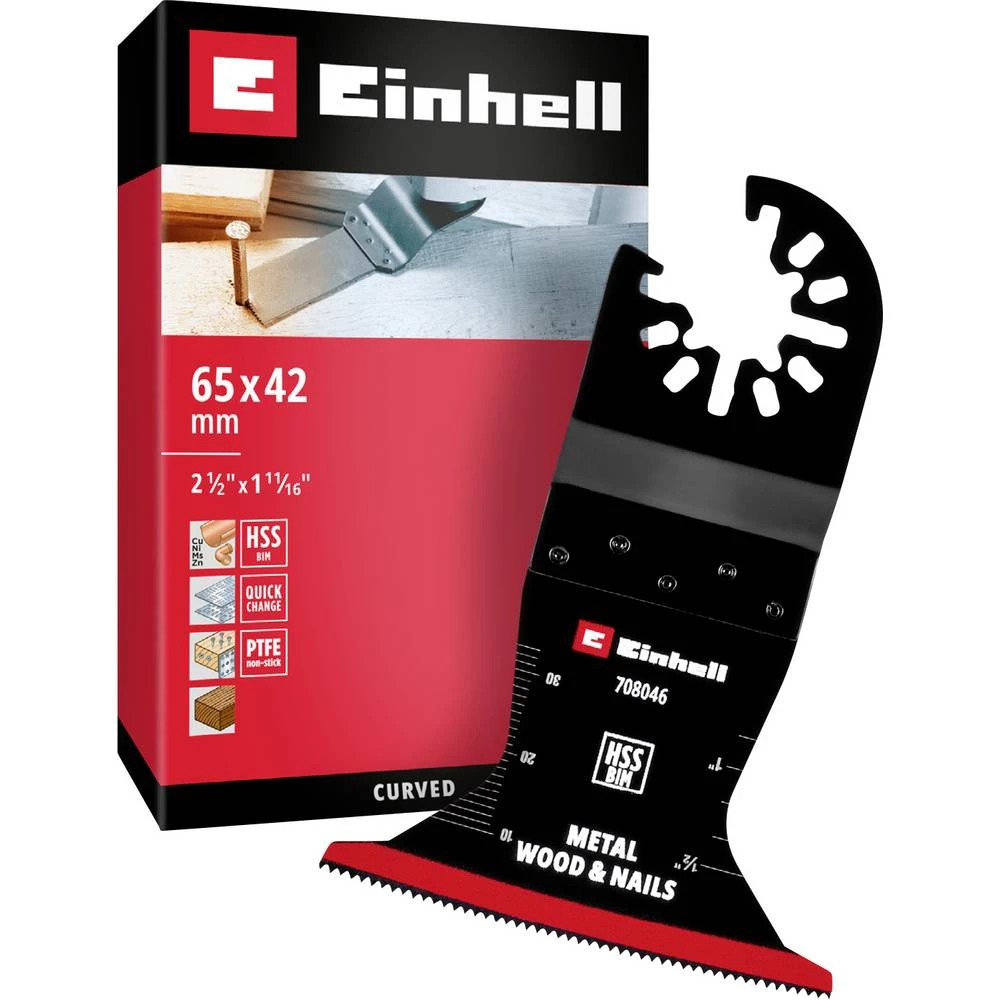 Einhell 708046 Tauchsägeblatt BIM Met, 65mm bimetal komplet dodatne opreme za višenamjenski alat 65 mm 1 kom. slika