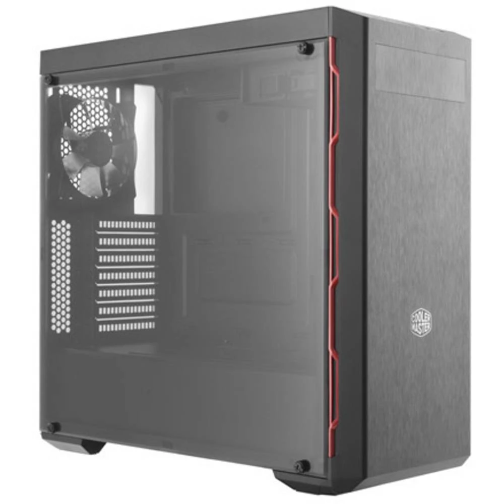 Midi-Tower Kućište za računala Cooler Master MasterBox MB600L Crna/crvena 1 predinstalirani ventilator, Prikladno za AIO hlađenj slika