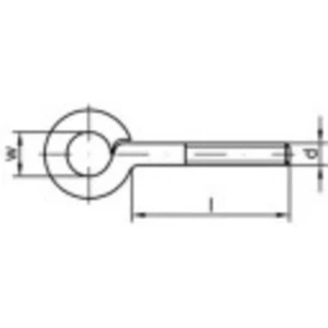 TOOLCRAFT (Ø x D) 14 mm x 40 mm Nehrđajući čelik A2 M10 50 St. slika