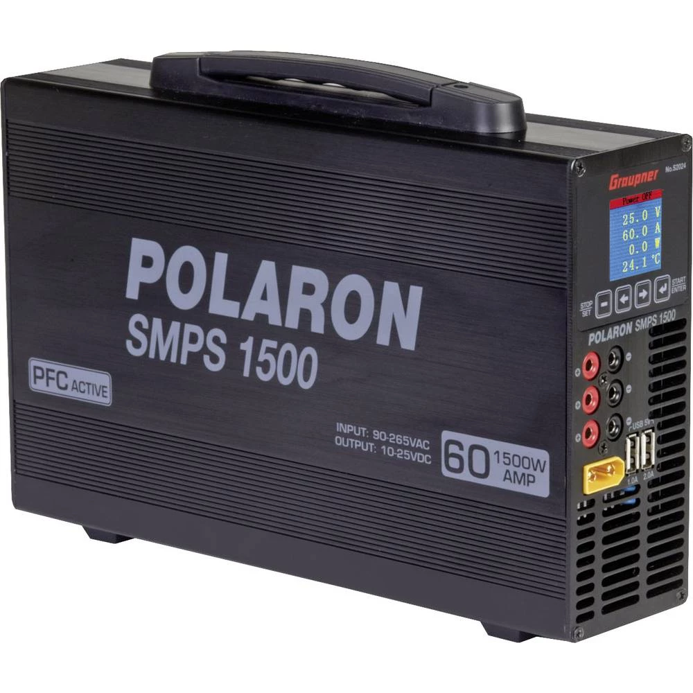 Višenamjenski punjač baterija za modele 230 V 60 A Graupner Polaron SMPS 1500 slika