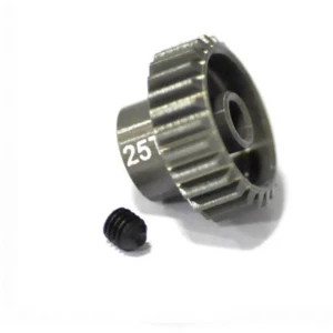 Mali zupčanik motora ArrowMax Tip modula: 48 DP Promjer bušotine: 3.175 mm Broj zubaca: 25 slika