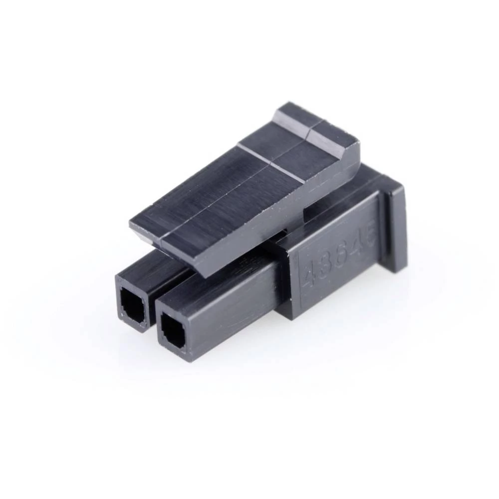 Molex 436450210 Micro-Fit 3.0 Receptacle Housing, Single Row, 2 Circuits, UL 94V-2, Glow-Wire Capable, Black slika