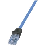 LogiLink CPP002 RJ45 mrežni kabel, Patch kabel CAT 6a U/UTP 2 m plava boja vatrostalan, bez halogena, s umetkom protiv s