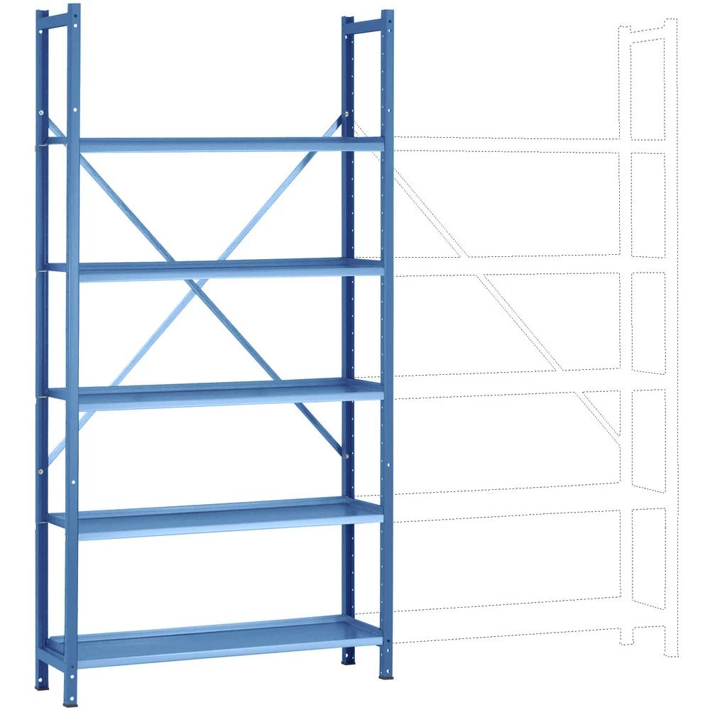 Osnovni modul regalne police (Š x V x d) 1250 x 2500 x 700 mm Čelični pod Manuflex RA3151.5012 slika