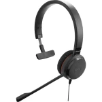 Jabra Evolve 20 telefon On Ear Headset žičani mono crna poništavanje buke, smanjivanje šuma mikrofona slušalice s mikrof