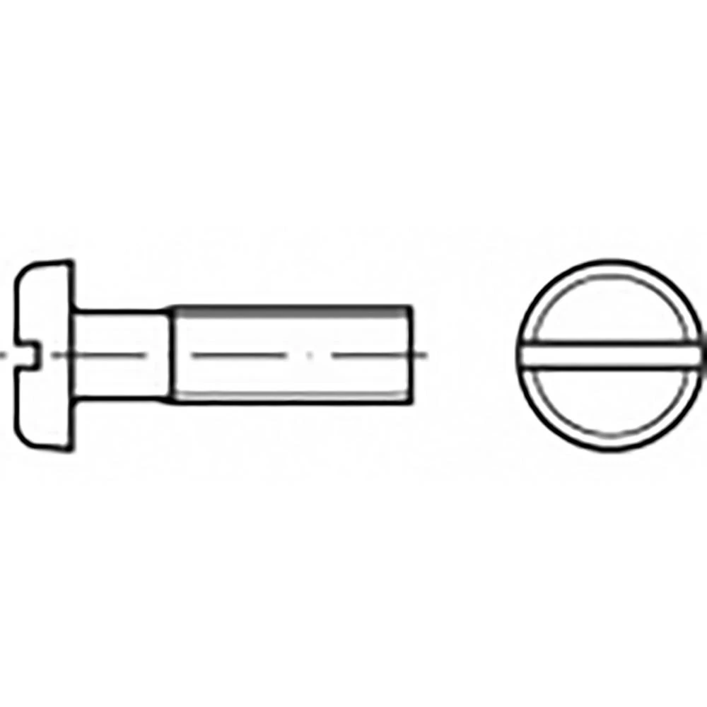 TOOLCRAFT  TO-6866760 vijci s plosnatom glavom M4 8 mm utor  ISO 1580  nehrđajući čelik V4A A4 200 St. slika