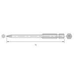 Bernstein Tools for Electronics 6-IP10-75 Torx bit HRC čelik visoko legirani E 6.3 6 St.