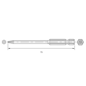 Bernstein Tools for Electronics 6-IP10-75 Torx bit HRC čelik visoko legirani E 6.3 6 St. slika