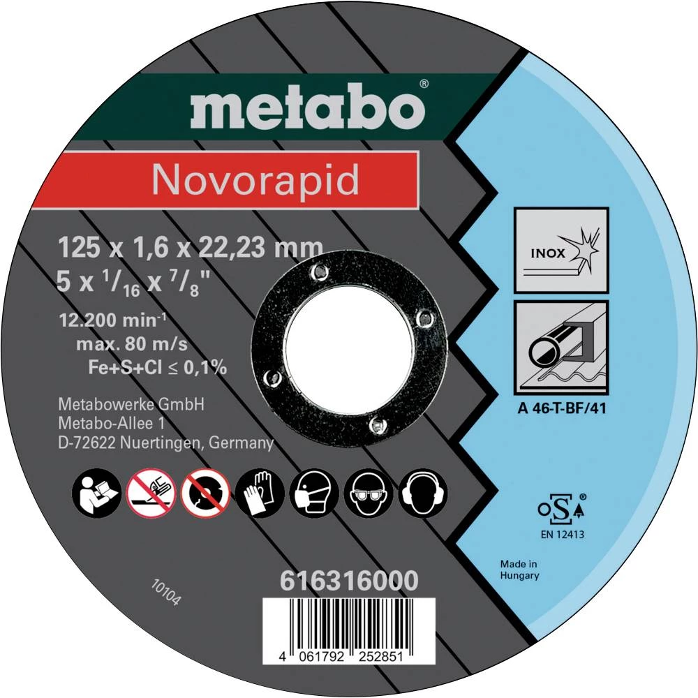 Metabo 616316000 rezna ploča 125 mm 25 kom. lim slika