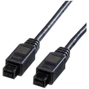ROLINE IEEE 1394b kabel, 9/9-pinski, crni, 1,8 m Roline FireWire priključni kabel  1.80 m crna slika