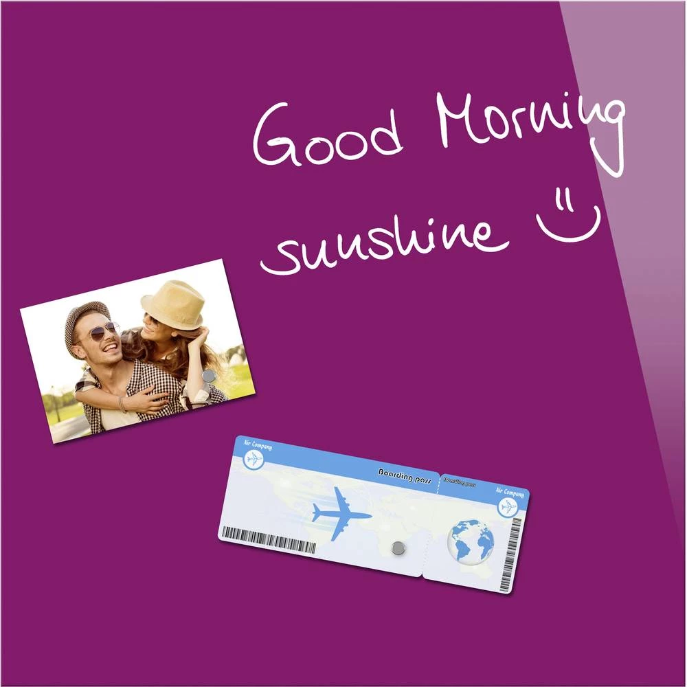 BE! Board Staklena magnetna ploča (Š x V) 45 cm x 45 cm Bobica boja B1104 slika