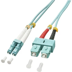 LINDY 46391 Glasfaser svjetlovodi priključni kabel [1x muški konektor LC - 1x SC-utikač] 50/125 µ Multimode OM3 2.00 m slika