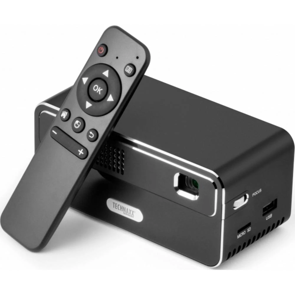 Technaxx beamer TX-138 DLP ANSI-lumen: 300 lm 3000 : 1 crna slika