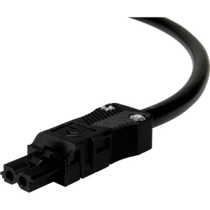 Adels-Contact 14846220 mrežni priključni kabel slobodan kraj - mrežni konektor Ukupan broj polova: 2 crna 2.00 m 50 St. slika