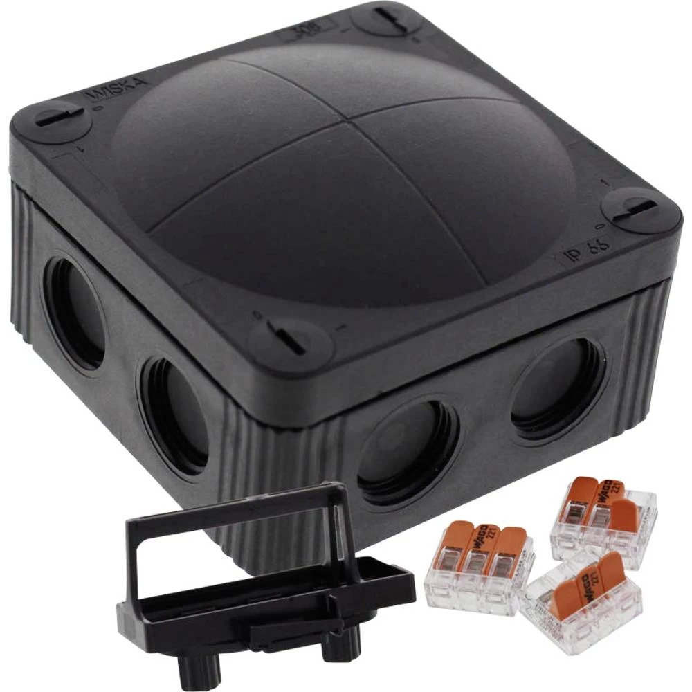 Wiska 10110404  razvodna kutija  (D x Š x V) 85 x 85 x 51 mm crna IP66/IP67 5 St. slika