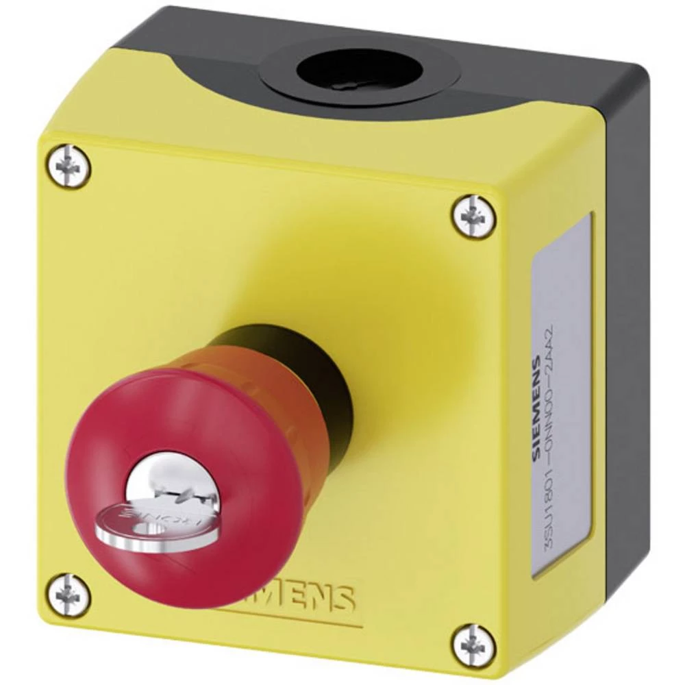 Siemens 3SU1801-0NN00-2AA2 kućište za podnu montažu 1 tipka crvena  otpiranje ključem 1 St. slika