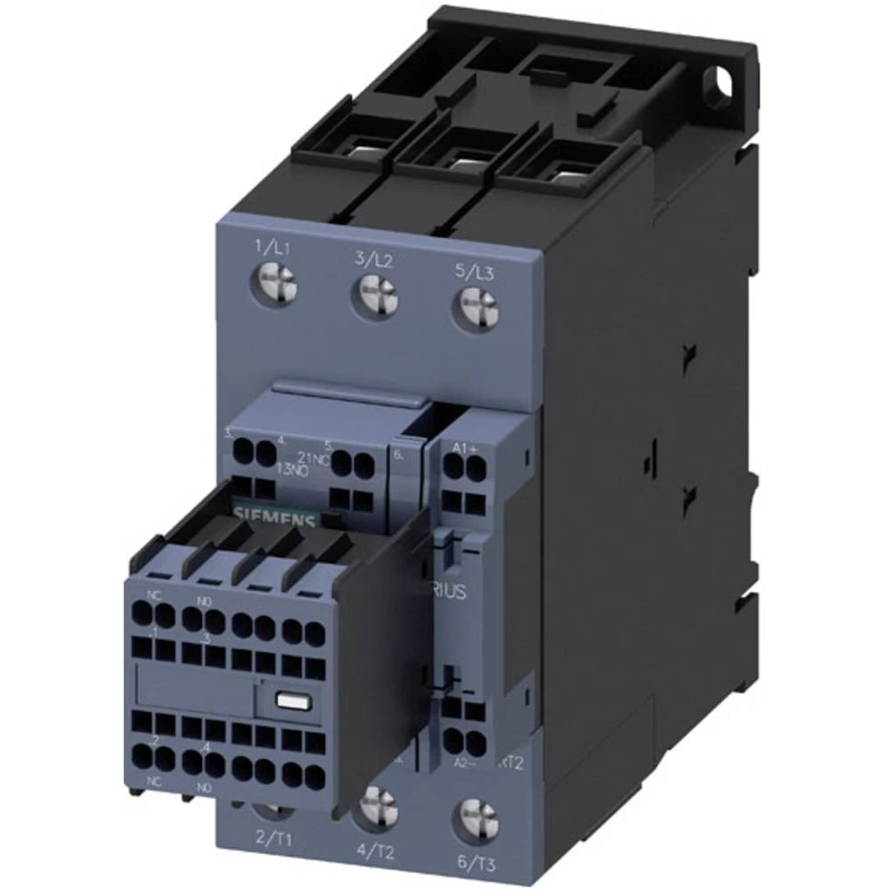 Siemens 3RT2038-3XJ44-0LA2 kontaktor za šinu 2 zatvarač, 2 otvarač 59 kW 690 V 65 A s varistorom kom. slika