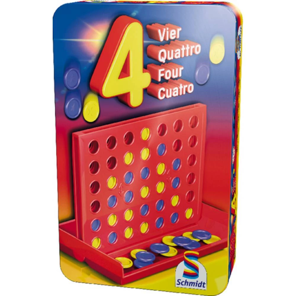 Schmidt Spiele Vier Mitbringspiel in der Metalldose 51214 slika