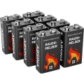 Absina 401005-8 9 V block baterija alkalno-manganov  9 V 8 St. slika
