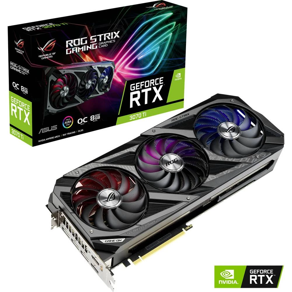 Asus grafička kartica Nvidia GeForce RTX 3070 Ti Strix 8 GB GDDR6X-RAM PCIe  HDMI™, DisplayPort RGB osvjetljenje slika