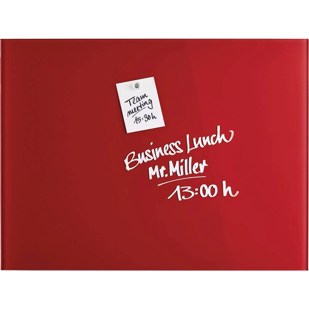 Magnetoplan magnetska ploča od stakla (Š x V) 800 mm x 600 mm crvena 13403006 slika