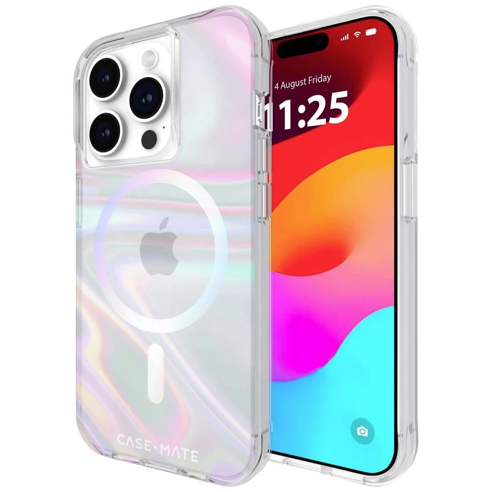 CASEMATE Soap Bubble MagSafe stražnji poklopac za mobilni telefon Apple iPhone 15 Pro prozirna, fluorescentna slika