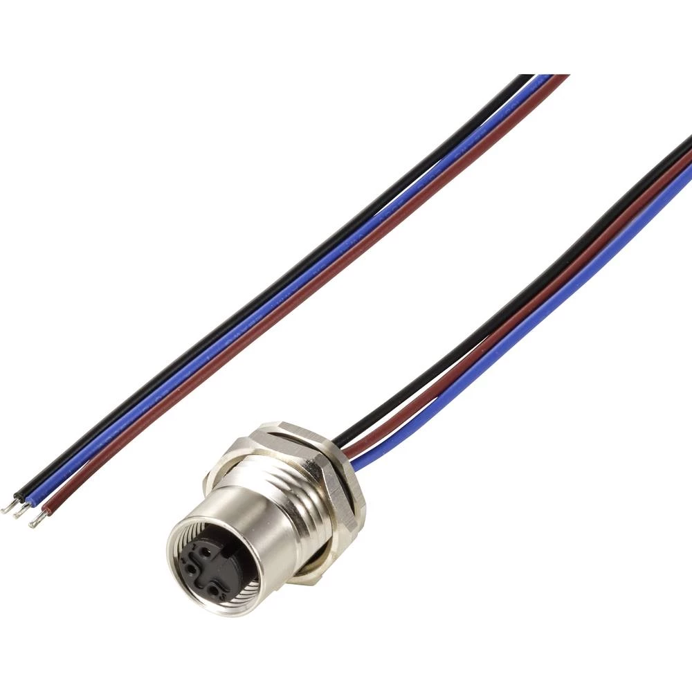 TRU COMPONENTS TC-12833056 ugrađena utičnica za senzor/aktivator M12 ženski, ugradbeni 0.5 m Broj polova: 3 1 St. slika