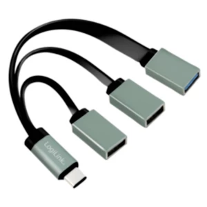 LogiLink UA0315 3 vrata USB-C® (3.2 gen. 2) čvorište s više priključaka crna, siva slika