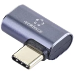 Renkforce USB4® adapter [1x USB4® utikač - 1x ženski konektor USB-C®]  90° nagnuto ulijevo, aluminijski utikač
