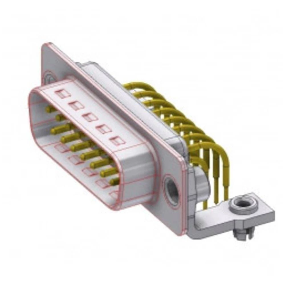 D-SUB utikač 90 ° Broj polova: 15 Lem, Pinovi DELTRON SWISS 1 ST slika