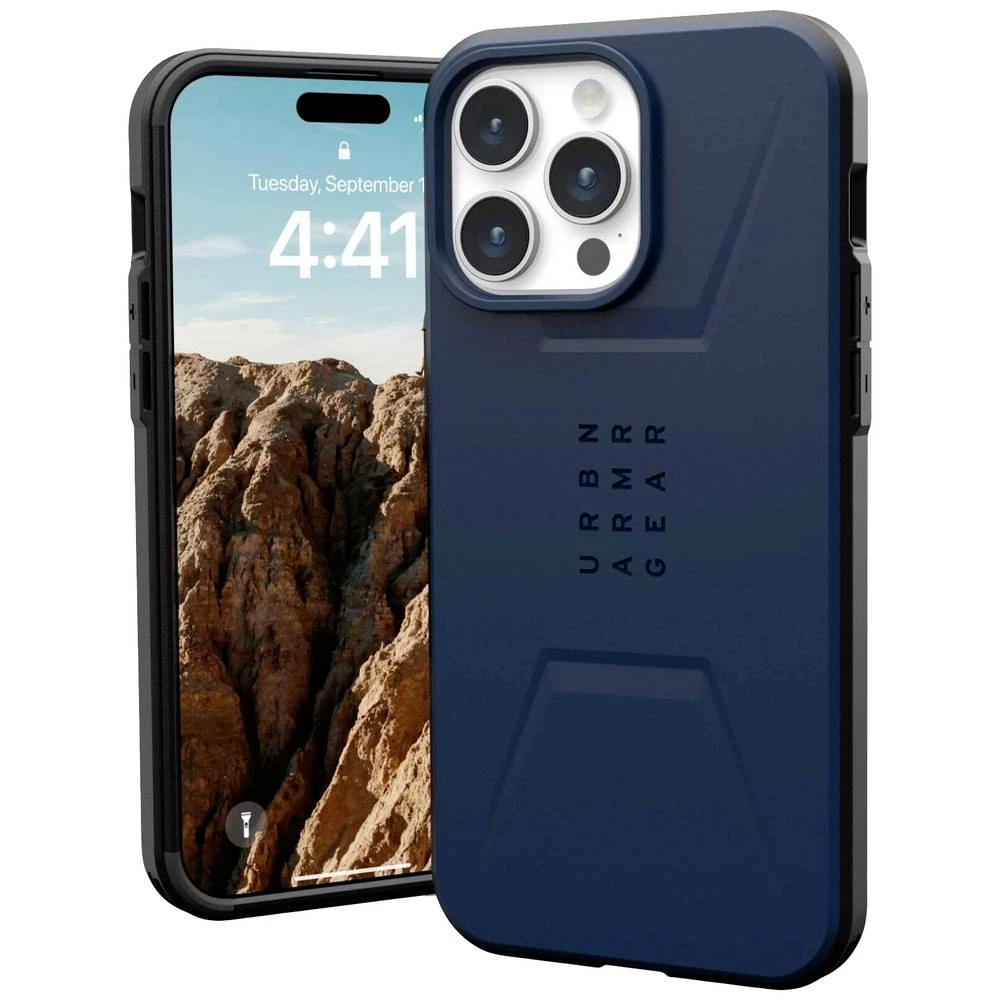 Urban Armor Gear Civilian MagSafe stražnji poklopac za mobilni telefon Apple iPhone 15 Pro Max plava boja slika