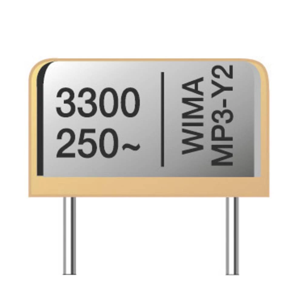 Wima MP 3-X1 3300 pF 300V RM10 20% 1 kom. bežični kondenzator za otklanjanje smetnji MP3-X1 radialno ožičen 3300 pF 300 V/AC 20 % 10 mm slika