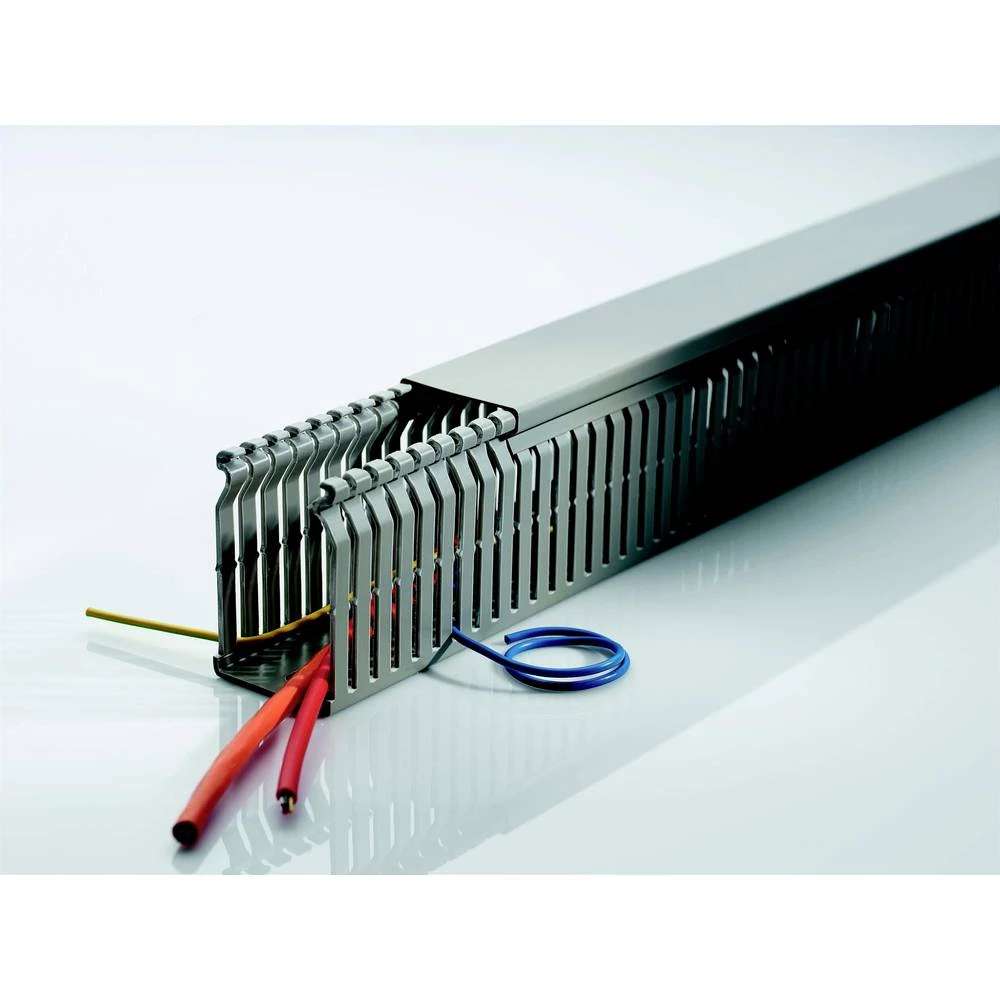 OBO Bettermann 6132396 kanal za ožičenje gornji dio (D x Š x V) 2000 x 100 x 100 mm 8 St. siva slika