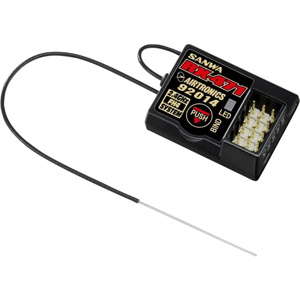 4-kanalni prijemnik SANWA RX-471 2,4 GHz Sustav utičnica JR slika