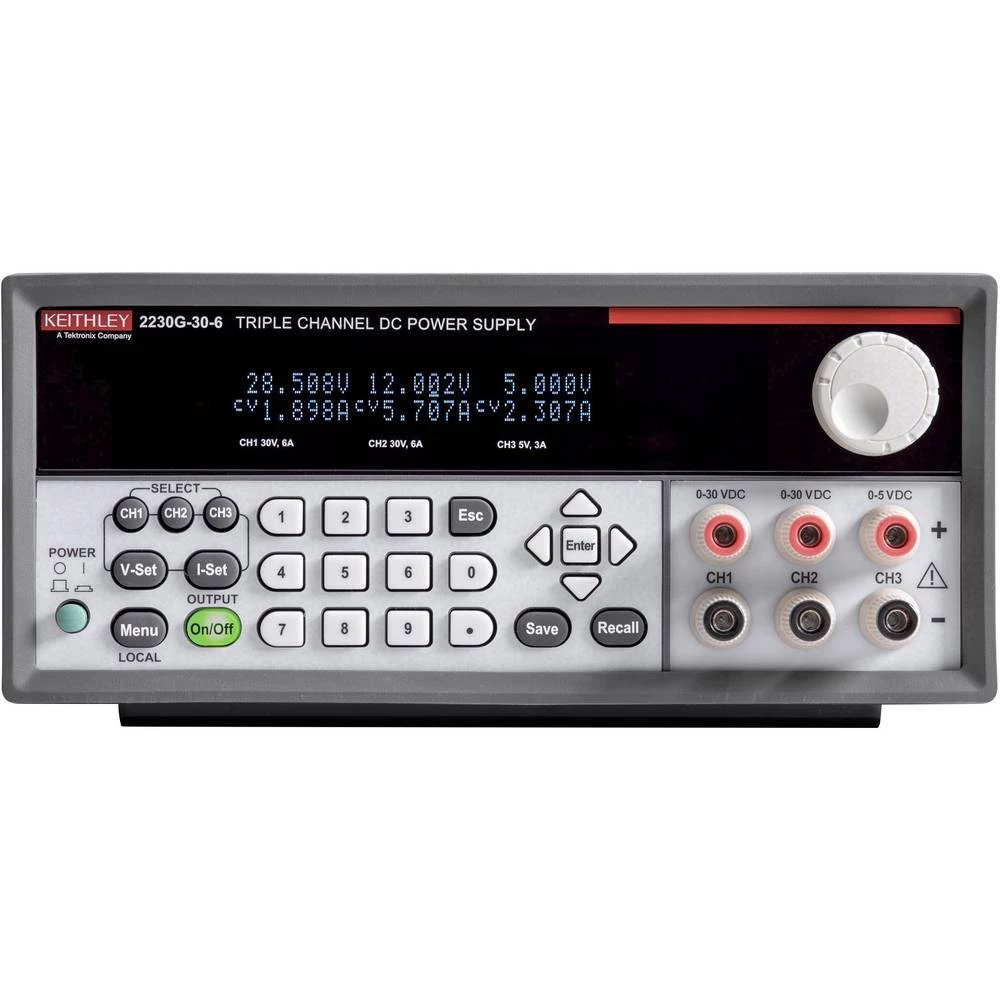 19 laboratorijska izvor napajanje, podesivi Tektronix 2230G-30-6 0 - 30.1 V 0 - 6 A 375 W USB, GPIB, RS-232 Programabilno Broj slika